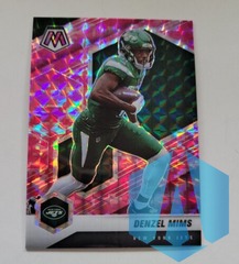 2021 Panini Mosaic Football Denzel Mims Base #158 Pink Camo Prizm - NY Jets